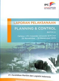Laporan pelaksanaan palanning & control batch III