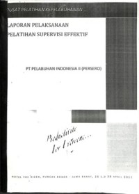 Laporan pelaksanaan pelatihan supervisi effektif