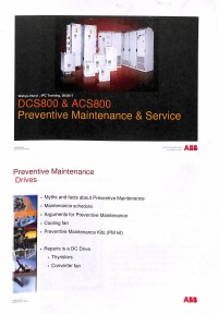 DCS800 & ACS800 : preventive maintenance & service