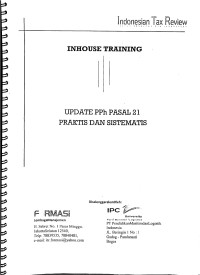 Inhouse Training: Update PPh Pasal 21 Praktis dan Sistematis