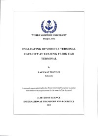 Evaluating Of Vehicle terminal Capacity At Tanjung Priok Car Terminal