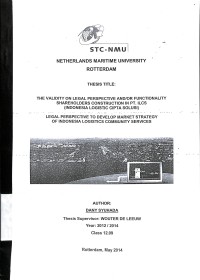 The Validity On Legal Perspective And/Or Functionality Shareholders Construction In PT ILCS (Indonesia Logistic Cipta Solusi)