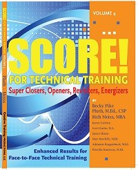 Score volume 4 :  for Technical Training, Super Closers, Openers, Revisiters, Energizers