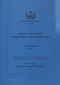 Analysis of proper capacity at Jakarta International Container Terminal
