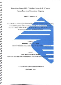 Descriptive study of PT Pelabuhan Indonesia III (Persero) human resources competency mapping