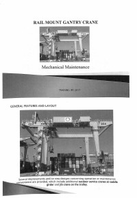 Rail mount gantry crane : mechanical maintenance