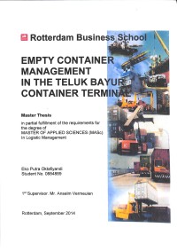 Empty Container Management In The Teluk Bayur Container Terminal