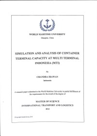 Simulation And Analysis of Container Terminal Capacity At Multi Terminal Indonesia (MTI)